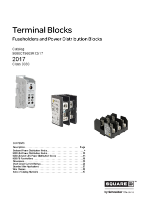 Image of Terminal Blocks, Fuse Holders, and Power Distribution Blocks (Class 9080) Catalog