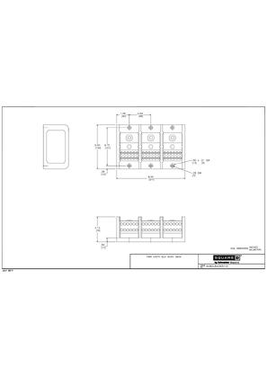 Image of Technical drawing for PWR DISTR BLK 600V 380A