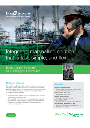Image of EcoStruxure Foxboro DCS Intelligent Enclosures Data Sheet