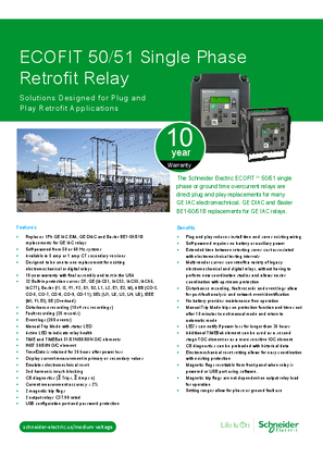 Image of ECOFIT 50/51 Single Phase Retrofit Relay Handout