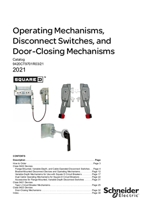 Image of Square D Operating Mechanisms and Disconnect Switches Catalog