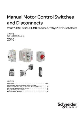 Imagen de Manual Motor Control Switches and Disconnects Catalog