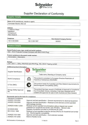 Image of Classic C2000 Series, 954, Declaration of Conformity