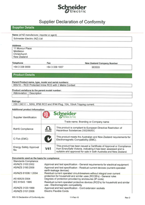 Image of Classic C2000 Series, 955-10, Declaration of Conformity