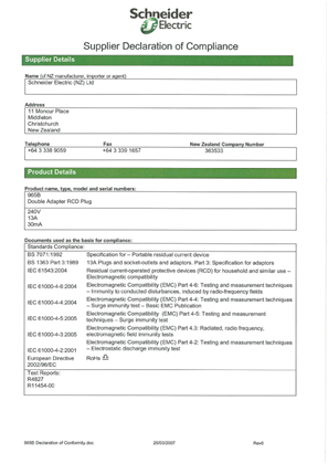 Image of Classic C2000 Series, 965B ,Declaration of Conformity