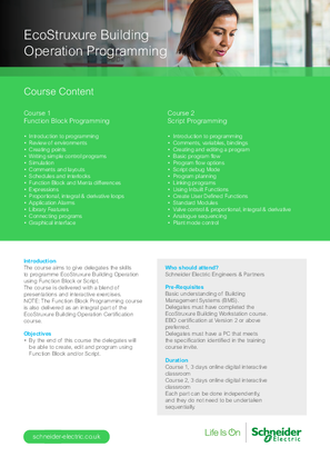 Image of EcoStruxure Building Operation Programming