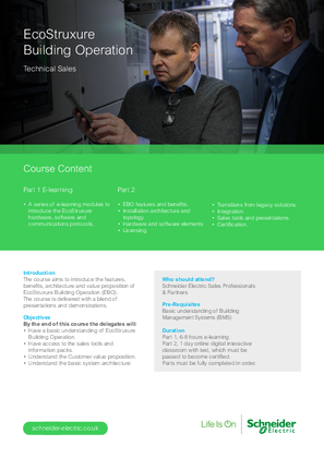 Image of EcoStruxure Building Operation - Technical Sales