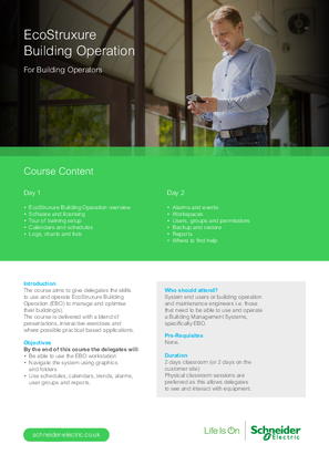 Image of EcoStruxure Building Operation - For Building Operators