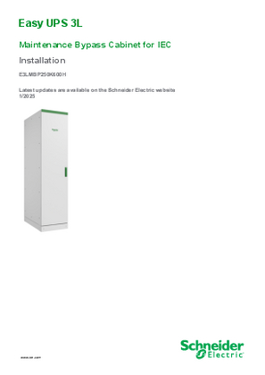 的映像 Easy UPS 3L Maintenance Bypass Cabinet for IEC Installation
