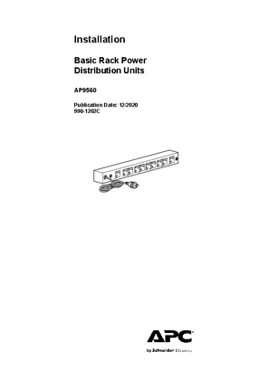 Image of Basic Rack PDU AP9560 & AP9561 (Manual)
