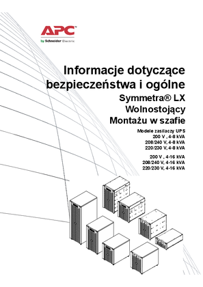 Obraz Informacje dotyczące bezpieczeństwa i ogólne- Symmetra LX