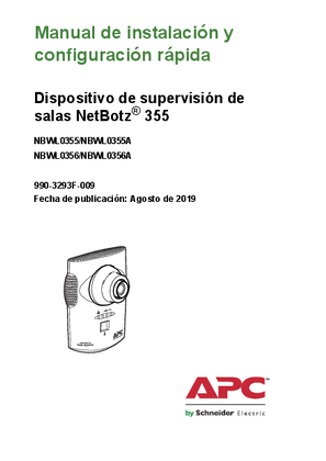 Imagen de Manual de instalación y configuración rápida de NetBotz 355