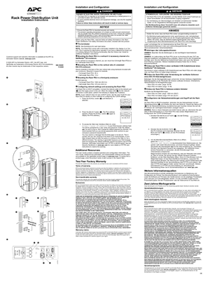 Image of Rack Power Distribution Unit (PDU) Installation Instructions