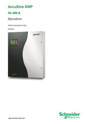 Image of AccuSine SWP 20-480A Active Harmonic Filter - Operation manual