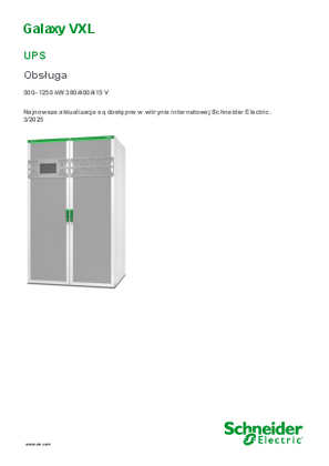 Obraz Galaxy VXL UPS Obsługa 500-1250 kW 380/400/415 V