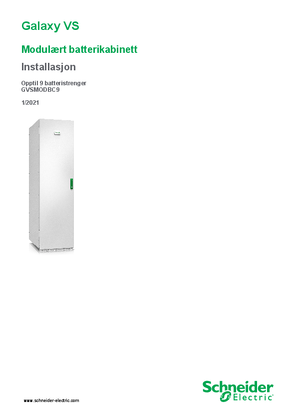 Image of Galaxy VS Modulært batterikabinett Installasjon Opptil 9 batteristrenger