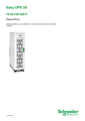 Bild von Easy UPS 3S 10-40 kVA 208 V Operation