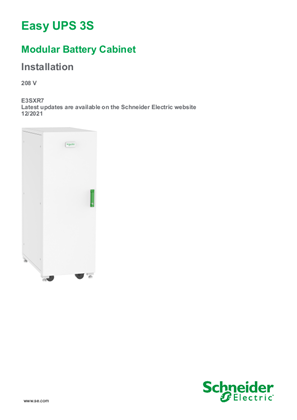 的映像 Easy UPS 3S Modular Battery Cabinet 208 V Installation