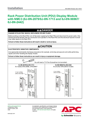 Image de Rack Power Distribution Unit Display Module Installation