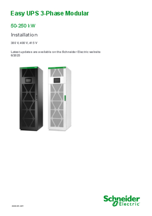 Image of Easy UPS 3-Phase Modular 50-250 kW Installation