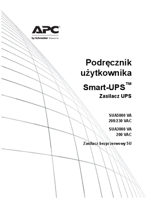 Obraz Podręcznik użytkownika-Smart-UPS SUA5000 VA 208230 Vac