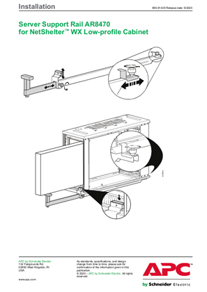 Image de Caster Kit AR8471 Installation for NetShelter WX Low-Profile Cabinet