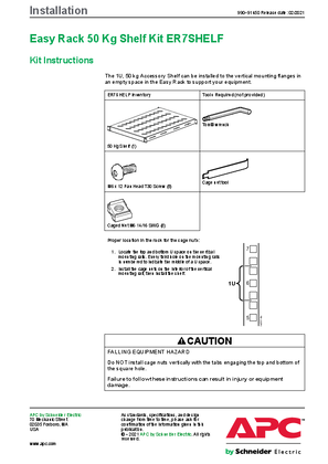 ภาพของ EASY RACK 50 KG SHELF KIT ER7SHELF INSTALLATION