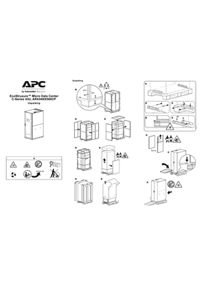 的映像 EcoStruxure Micro Data Center C-series, 43U, Unpacking Guide for Base Enclosure with Center Crate Packaging