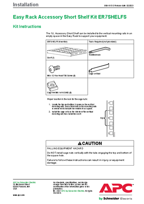 的映像 EASY RACK ACCESSORY SHORT SHELF KIT ER7SHELFS