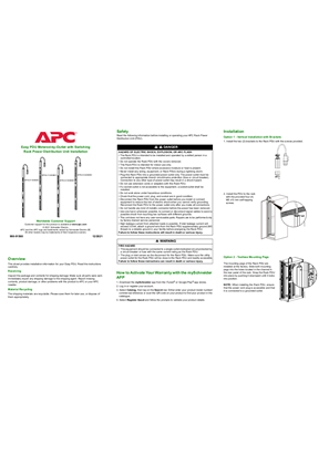 Billede af Easy SMBO Rack PDU Installation Manual