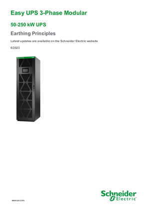 Imagen de Easy UPS 3-Phase Modular 50-250 kW UPS Earthing Principles