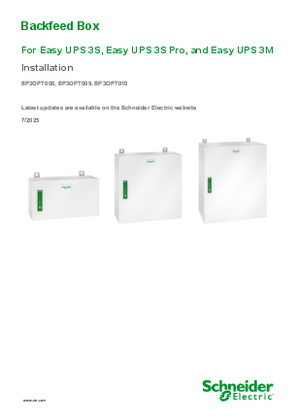 Image of Backfeed Box For Easy UPS 3S, Easy UPS 3S Pro, and Easy UPS 3M Installation Manual