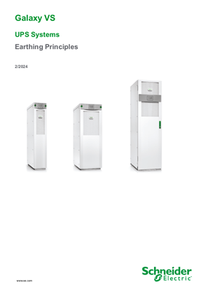 Image of Galaxy VS UPS Systems Earthing Principles