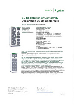 Easy UPS 3L EU Declaration of Conformity