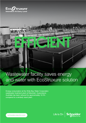Image of Wastewater facility saves energy and water with EcoStruxure solution