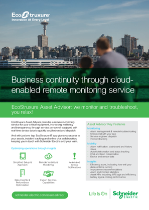 Slika korisnika EcoStruxure Asset Advisor: we monitor and troubleshoot, you relax!