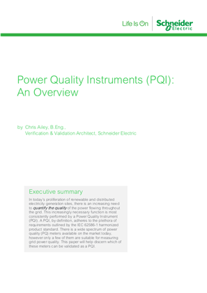 Image of Power Quality Instruments (PQI): An Overview