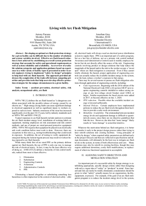 Living with Arc Flash - IEEE White Paper