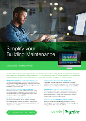 Image of EcoStruxure Building Advisor Brochure