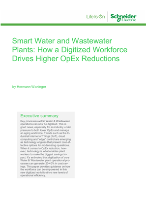 Image de Smart Water and Waste water Plants: How a Digitized Workforce Drives Higher OpEx Reductions