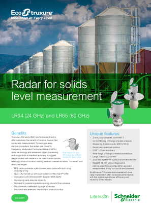 Image of LR64 (24 GHz) and LR65 (80 GHz) (FMCW) Radar Datasheet
