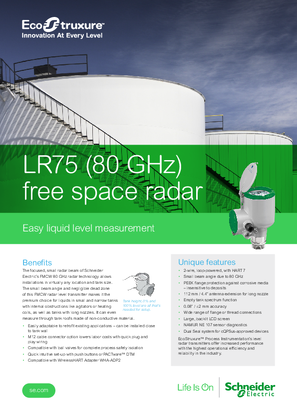 イメージ LR75 (80 GHz) Free Space Radar Datasheet