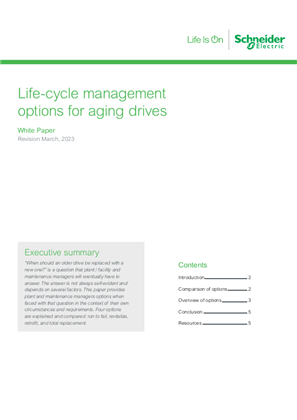 Image of Life-cycle management options for aging drives