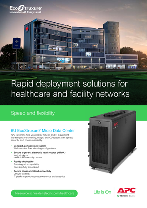Image of APC Rapid deployment solutions for healthcare and facility networks Brochure
