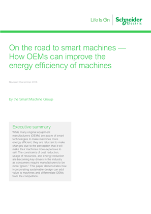 Image of On the road to Smart Machines… How OEMs can improve the energy efficiency of machines