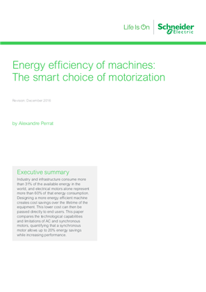 Image of Energy efficiency of machines: the choice of motorization