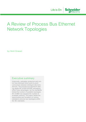 Image of A Review of Process Bus Ethernet Network Topologies