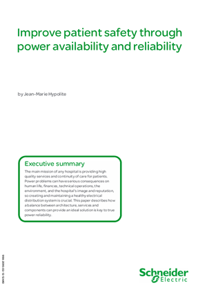 Imagen de Improve patient safety through power availability and reliability