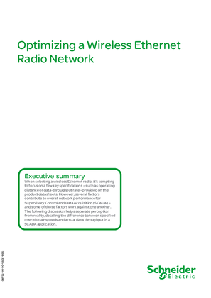 Image of Optimizing a Wireless Ethernet Radio Network
