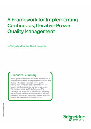 Image of A Framework for Implementing Continuous, Iterative Power Quality Management